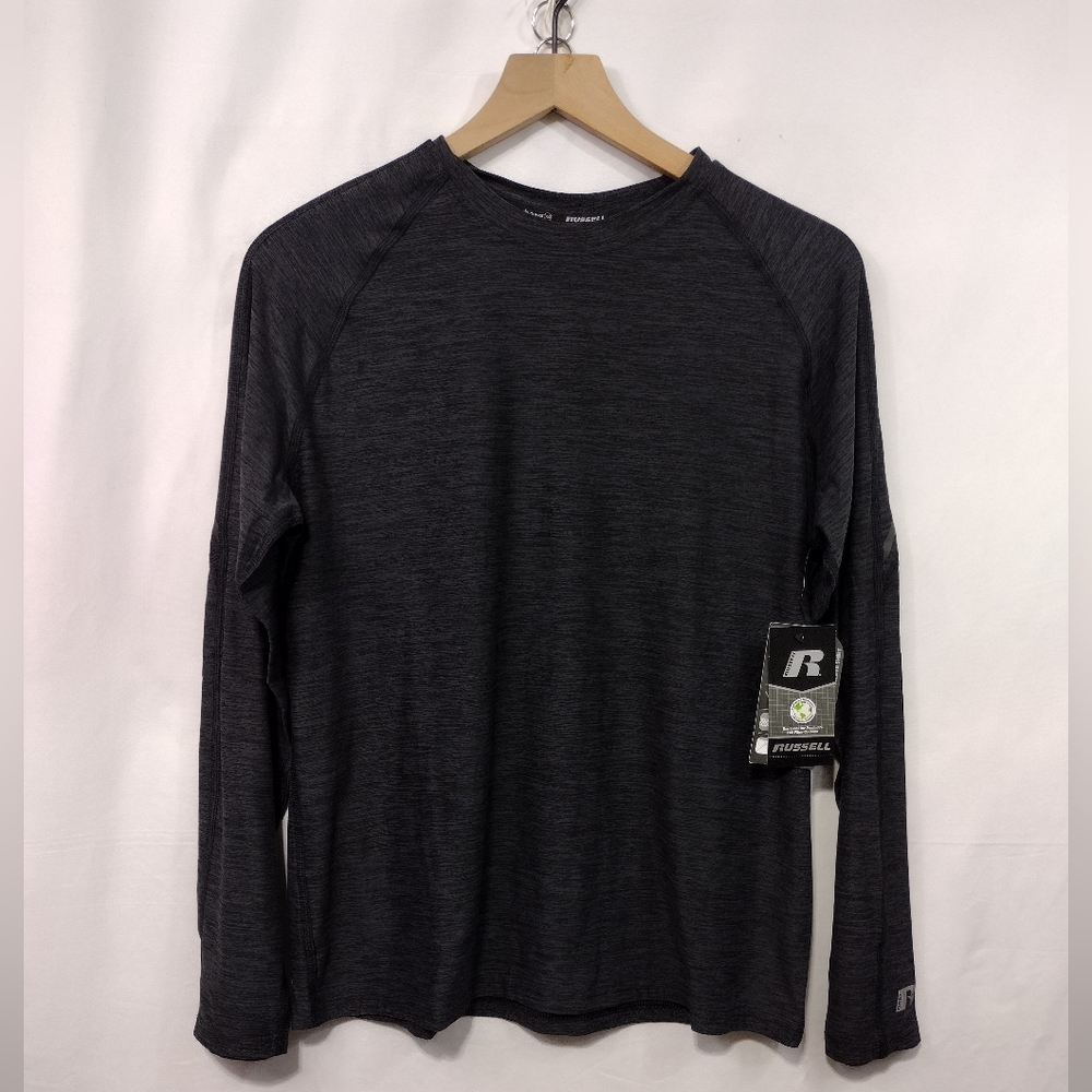 NWT Russel Long Sleeve Shirt Mens XXL Heather Gray Sporty Athletic Outdoor